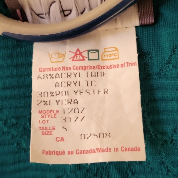 Vintage Savannah Fitted Knit Shirt  Dress Fall Office Party / Sz 5 / Teal - Picture 12 of 16